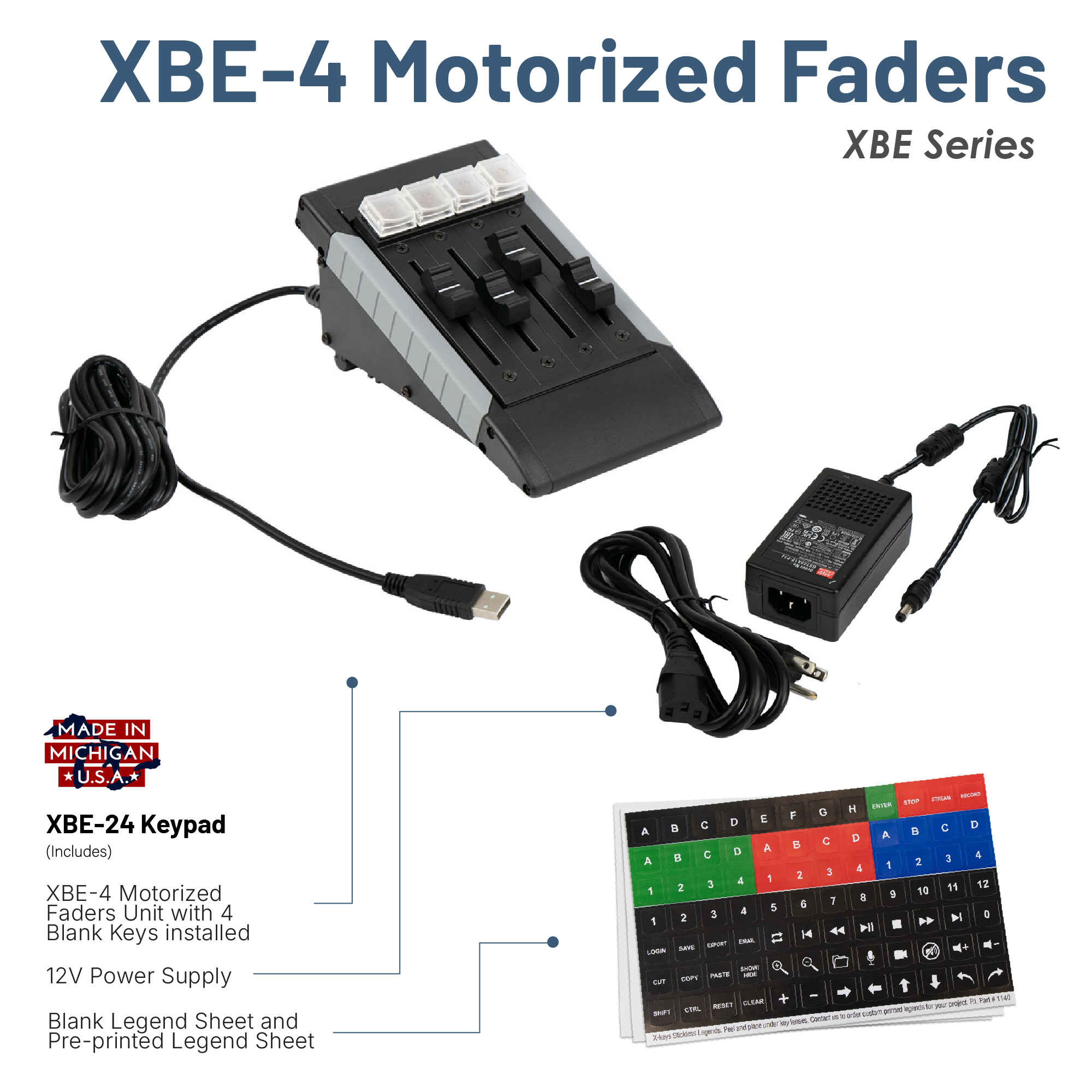 XBE-4 Motorized Faders