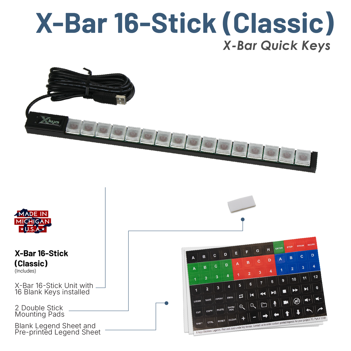 X-Bar Quick Keys 16-Stick (Classic)