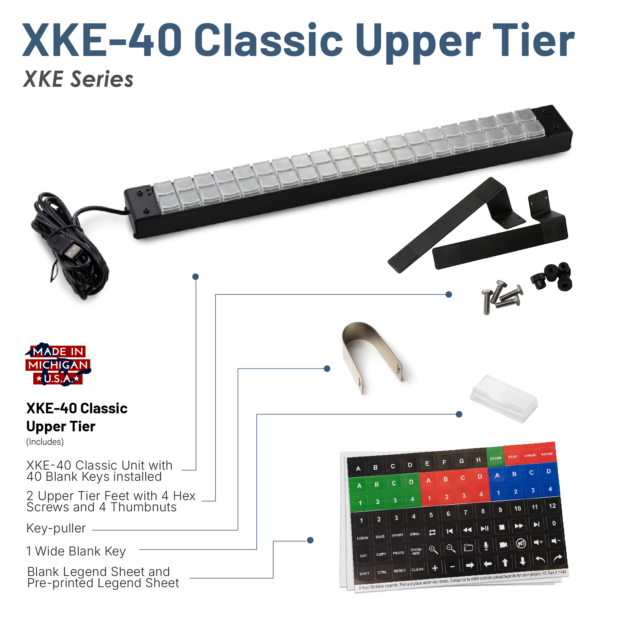 XKE-40 Upper Tier Keys