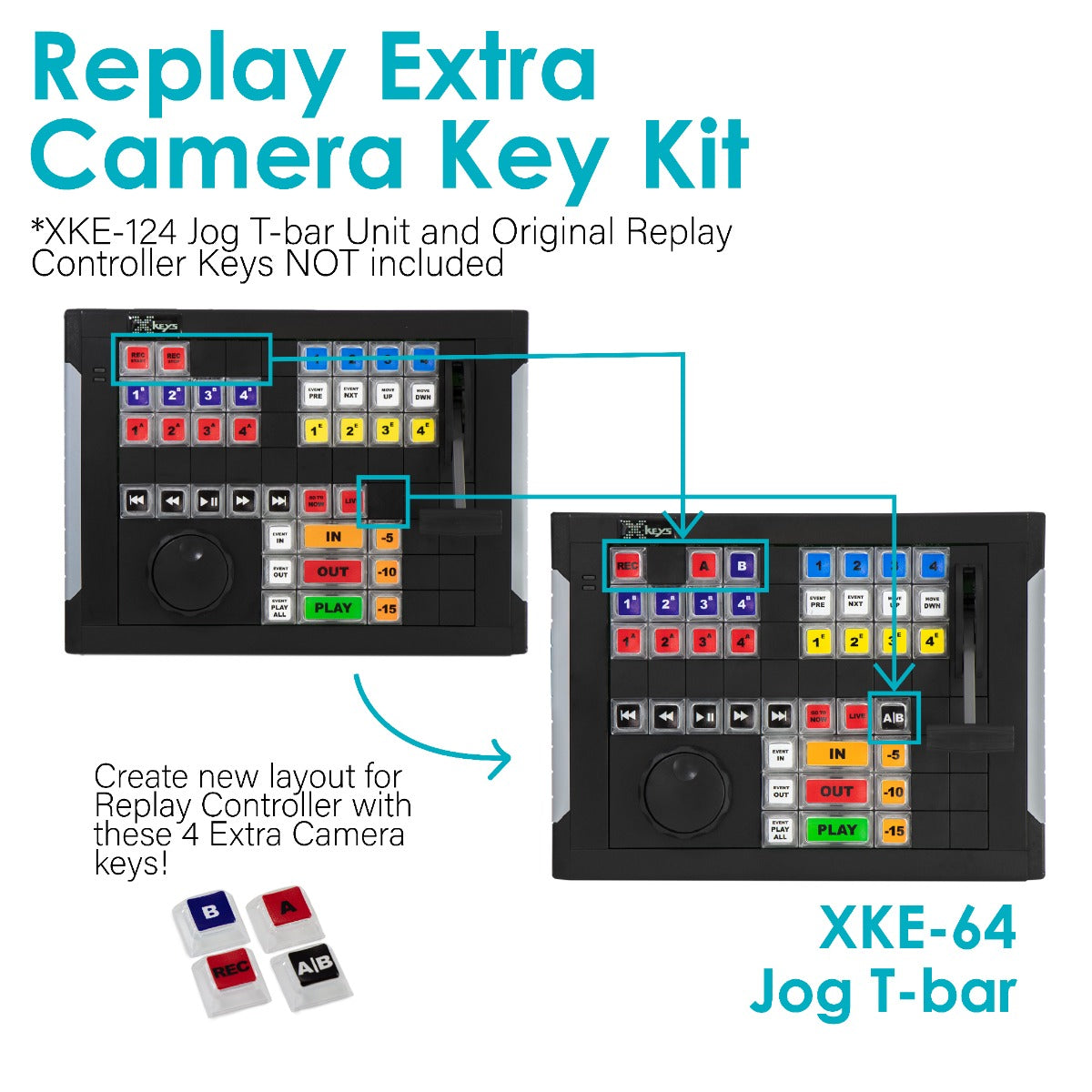 Replay Key Kit for XKE-64 Jog TBar
