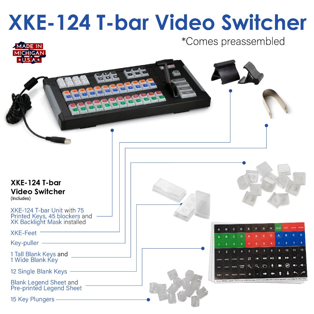 XKE-124 T-bar Video Switcher