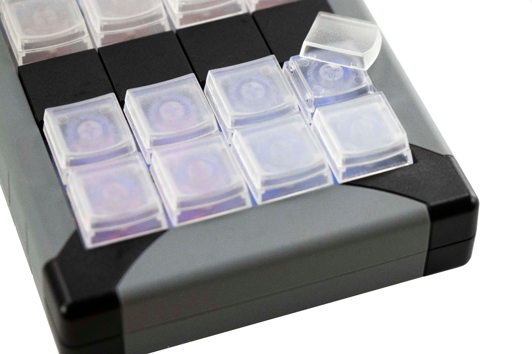 Transparent Single Keys on an XK-24